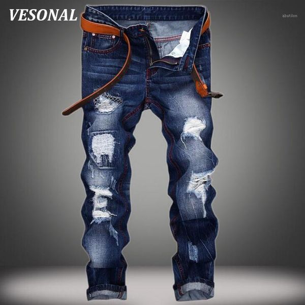 men's jeans wholesale- vesonal d hole slim biker hip hop swag men pants fashion casual vintage ripped denim mens trousers black ve1211, Blue
men's jeans wholesale- vesonal d hole slim biker hip hop swag men pants fashion casual vintage ripped denim mens trousers black ve1211, Blue