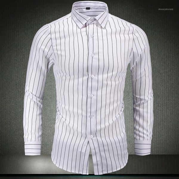men's casual shirts high-end fashion men stripe lapel clothes slim long sleeve shirt cotton business male plus size 7xl1, White;black
men's casual shirts high-end fashion men stripe lapel clothes slim long sleeve shirt cotton business male plus size 7xl1, White;black