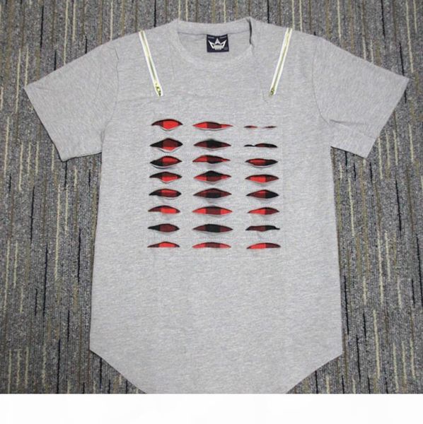 shipping men zip t-shirt fashion broken hole plaid t-shirt hipster hip hop style tees men cotton t shirt, White;black 
shipping men zip t-shirt fashion broken hole plaid t-shirt hipster hip hop style tees men cotton t shirt, White;black