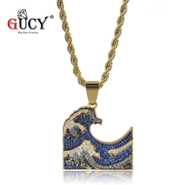 gucy the wavespendant necklace gold color iced out micro pave cubic zirconia stones hip hop pendants & necklaces for men women 201014, Silver
gucy the wavespendant necklace gold color iced out micro pave cubic zirconia stones hip hop pendants & necklaces for men women 201014, Silver