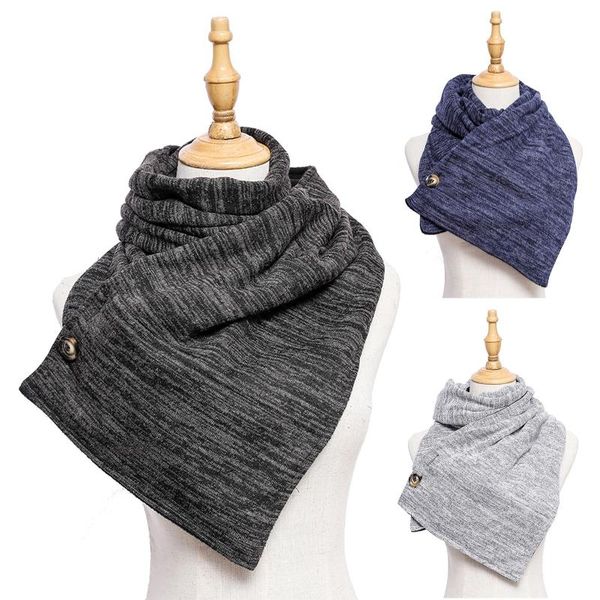 solid color winter long scarf with 2 hidden pockets warm adjustable button shawl x7ya, Blue;gray
solid color winter long scarf with 2 hidden pockets warm adjustable button shawl x7ya, Blue;gray