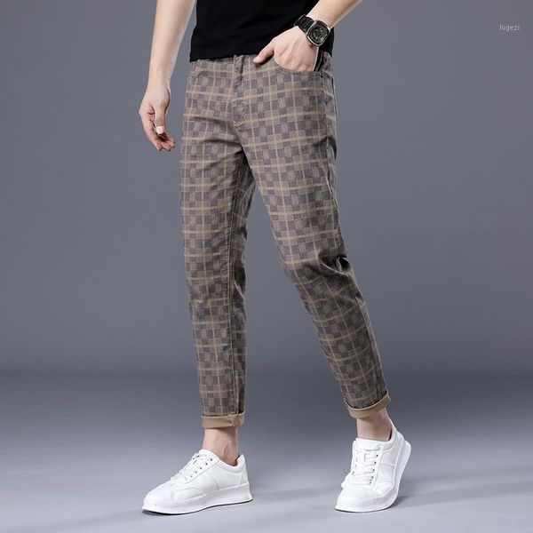 plaid pants casual korean style hip hop street jeans new men's casual jeans cotton micro-elastic tapered clothes denim pants1, Blue
plaid pants casual korean style hip hop street jeans new men's casual jeans cotton micro-elastic tapered clothes denim pants1, Blue