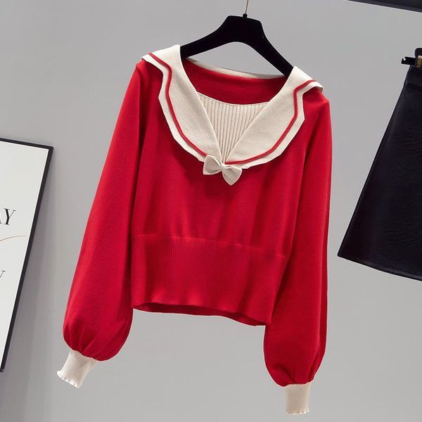 new 2021 sweet female-style pullover with low-cut blue-red short-black-blue nice bow short sweater y513 ck80 mgd5, White;black
new 2021 sweet female-style pullover with low-cut blue-red short-black-blue nice bow short sweater y513 ck80 mgd5, White;black