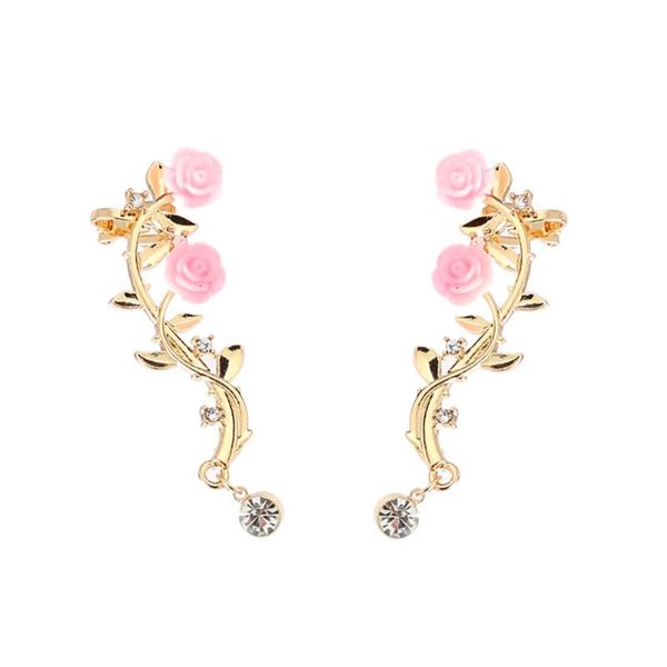 1 pair elegant flower shape crystal earrings for women rhinestone left ear cuff clip gold color earring ear stud jewelry, Golden;silver
1 pair elegant flower shape crystal earrings for women rhinestone left ear cuff clip gold color earring ear stud jewelry, Golden;silver