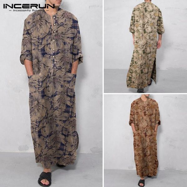 islamic saudi arabia men jubba thobe long sleeve cotton printed kaftan robes dubai abaya casual 2020 men muslim clothes incerun, Red
islamic saudi arabia men jubba thobe long sleeve cotton printed kaftan robes dubai abaya casual 2020 men muslim clothes incerun, Red