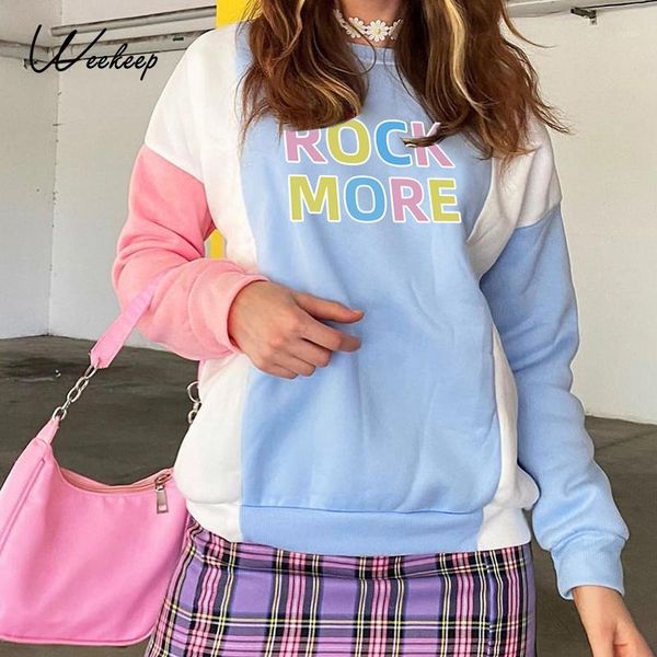 weekeep color contrast casual women sweatshirt letter print loose streetwear long pullover harajuku ladies patchwork clothes1, Black
weekeep color contrast casual women sweatshirt letter print loose streetwear long pullover harajuku ladies patchwork clothes1, Black