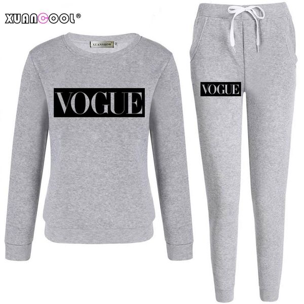 xuancool 2020 tracksuit for women autumn winter fashion vogue letters long sleeve sweatshirt long pant set female outfit s-xxl c1103, Gray
xuancool 2020 tracksuit for women autumn winter fashion vogue letters long sleeve sweatshirt long pant set female outfit s-xxl c1103, Gray