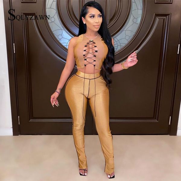 women nesh transparent two pieces set fitness slim tracksuit long sleeve lace up crop flare pants sportswear outfits, Gray
women nesh transparent two pieces set fitness slim tracksuit long sleeve lace up crop flare pants sportswear outfits, Gray