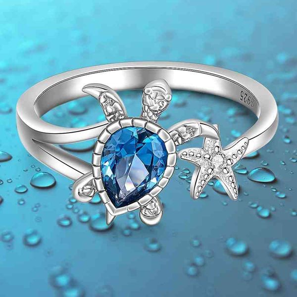silver sea turtle starfish rings for women blue z cute ocean gifts animal cubic zirconia jewelry girl birthday party anillo 
silver sea turtle starfish rings for women blue z cute ocean gifts animal cubic zirconia jewelry girl birthday party anillo