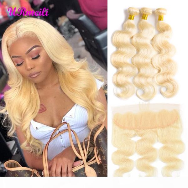 urmeili 613 blonde bundles with frontal closure peruvian body wave 3 bundles with lace frontal closure dhgate 100% remy human hair extension, Black;brown
urmeili 613 blonde bundles with frontal closure peruvian body wave 3 bundles with lace frontal closure dhgate 100% remy human hair extension, Black;brown