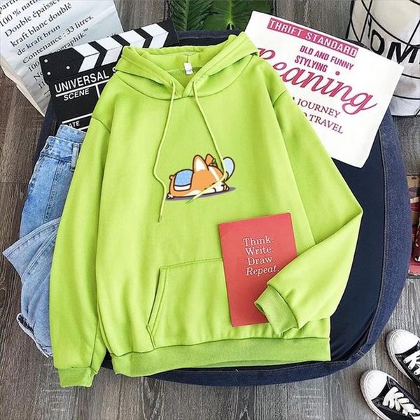 autumn winter kawaii corgi sleeping funny graphic hoodies women long sleeve fashion harajuku sweatshirt oversized pullovers, Black
autumn winter kawaii corgi sleeping funny graphic hoodies women long sleeve fashion harajuku sweatshirt oversized pullovers, Black