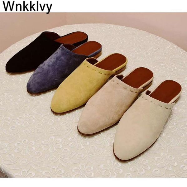 slippers women flat heel summer real suede round toe flipflops lazy mullers comfortable outdoor wear shoes casual loafers1, Black
slippers women flat heel summer real suede round toe flipflops lazy mullers comfortable outdoor wear shoes casual loafers1, Black