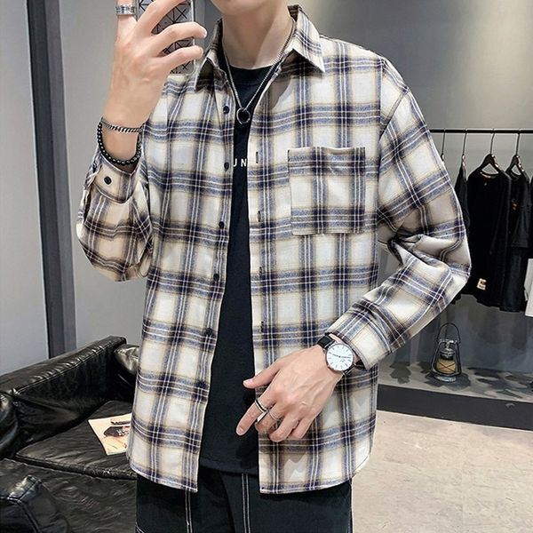 любители топ iavjl с длинным рукавом shirtplaid топ shirtshirt новый перт пальто осень мужской новый молодежный свободные рубашки тенденции, Blue
любители топ iavjl с длинным рукавом shirtplaid топ shirtshirt новый перт пальто осень мужской новый молодежный свободные рубашки тенденции, Blue