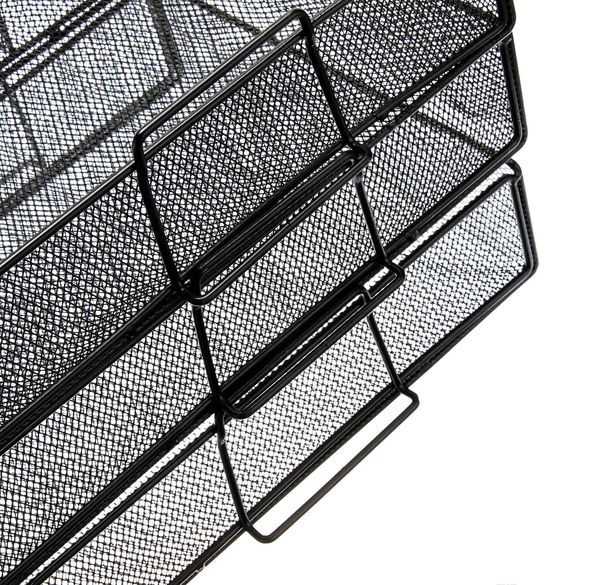 black one-compartment metal mesh deskfile sorter desk jllqal mywjqq