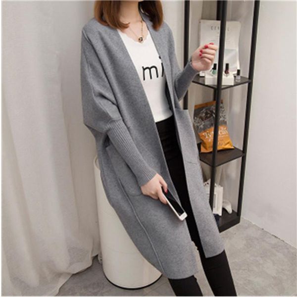 2020 autumn and winter new korean leisure cardigan sweater women long bat sleeve coat loose plus size knitting sweater outerwear, White
2020 autumn and winter new korean leisure cardigan sweater women long bat sleeve coat loose plus size knitting sweater outerwear, White