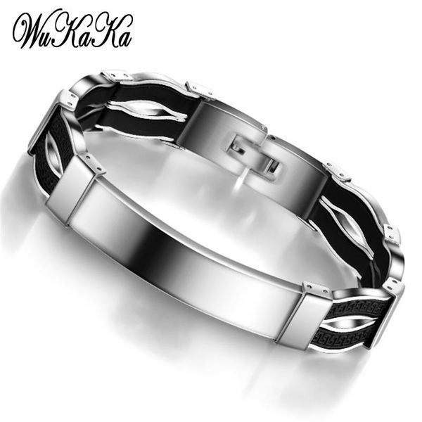 wukaka fashion black stainless steel men bracelets for men 2020 jewelry gift father's day
wukaka fashion black stainless steel men bracelets for men 2020 jewelry gift father's day