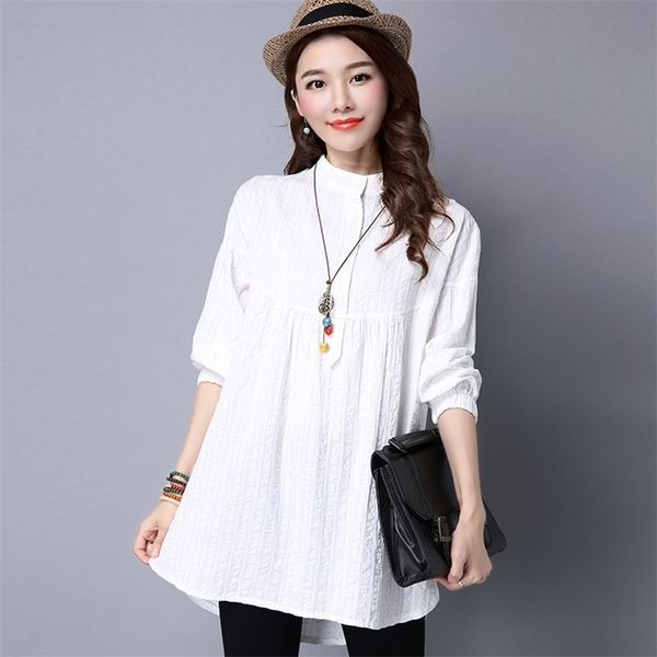 8618# s 2020 spring summer casual maternity blouses plus size loose shirts clothes for pregnant women cotton pregnancy lj201119, White
8618# s 2020 spring summer casual maternity blouses plus size loose shirts clothes for pregnant women cotton pregnancy lj201119, White