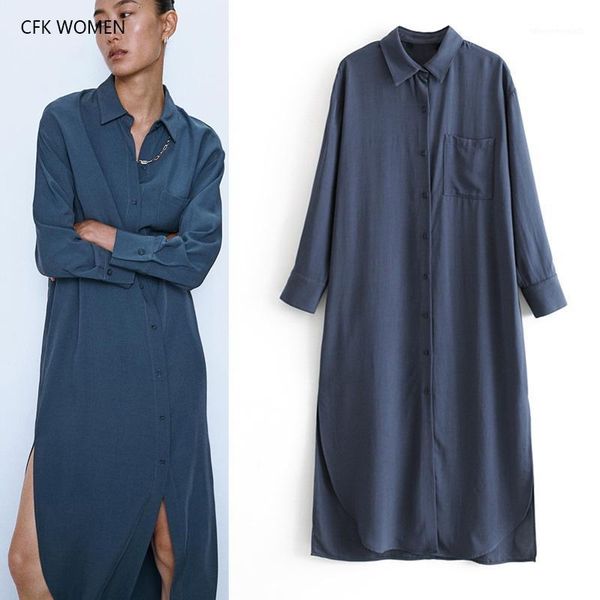 casual dresses cfk women shirt dress turn down collar solid long sleeve cotton 2021 autumn blue loose chic long1, Black;gray
casual dresses cfk women shirt dress turn down collar solid long sleeve cotton 2021 autumn blue loose chic long1, Black;gray
