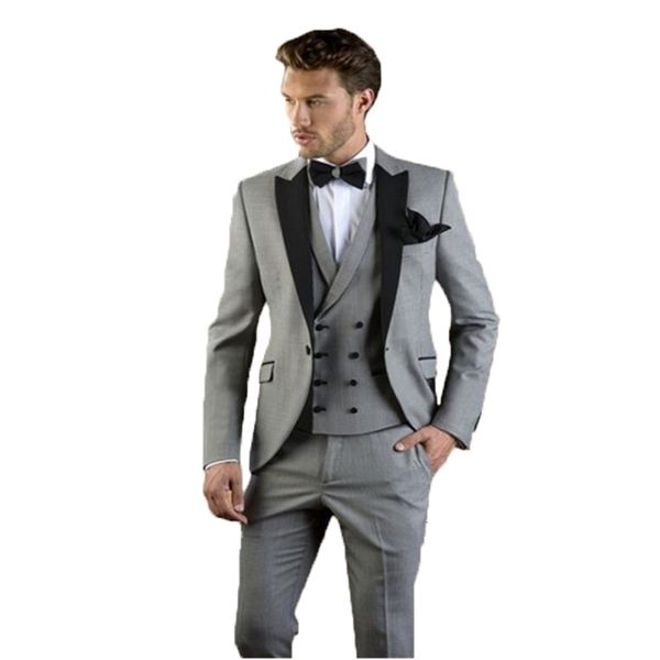 2020 grey men suit slim fit jacket with black tuxedo custom made blazer wedding groom suits costume (jacket+pants+vest) c1009, White;black
2020 grey men suit slim fit jacket with black tuxedo custom made blazer wedding groom suits costume (jacket+pants+vest) c1009, White;black