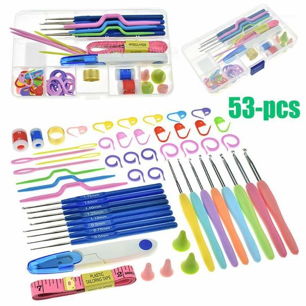 53pcs crochet hooks knitting needles knit weave craft yarn set sewing accessory durable and practical to use1, Black
53pcs crochet hooks knitting needles knit weave craft yarn set sewing accessory durable and practical to use1, Black