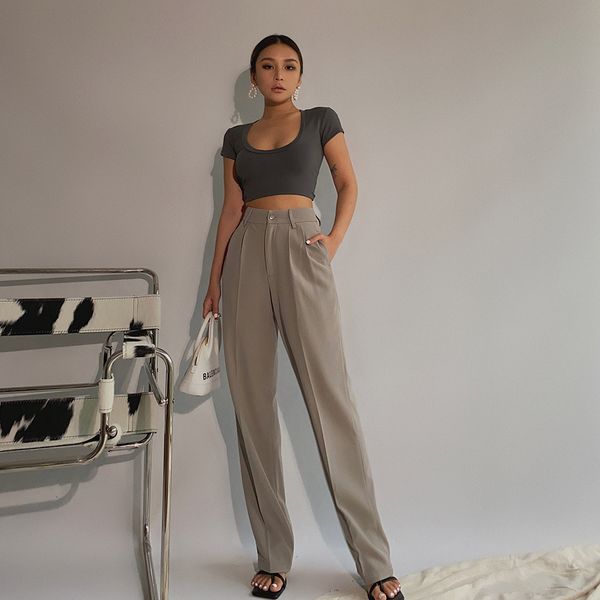 2021 spring new office lady elegant casual fashion wide leg woman female pants y6xk, Black;white
2021 spring new office lady elegant casual fashion wide leg woman female pants y6xk, Black;white