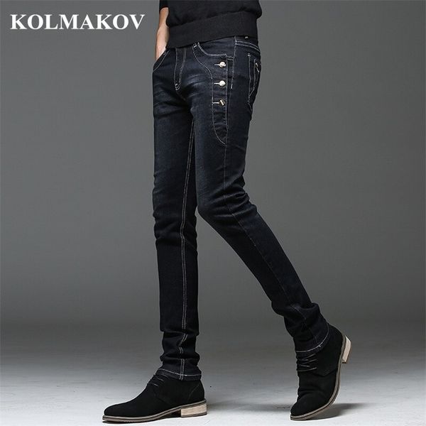 kolmakov 2020 new mens denim jeans straight full length pants with high elasticity slim pants for man fashion mid-waist jeans 201118, Blue
kolmakov 2020 new mens denim jeans straight full length pants with high elasticity slim pants for man fashion mid-waist jeans 201118, Blue