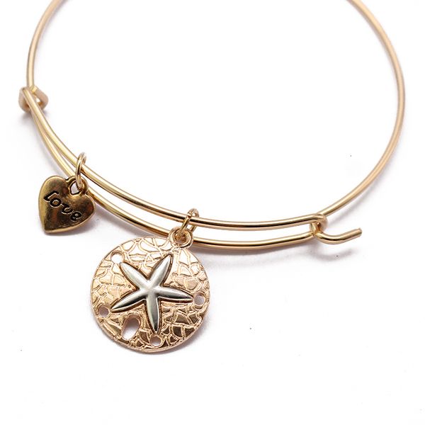 factory price heart minimalist european popular rose gold alloy pendant starfish charms expandable bangle bracelet fit d, Black
factory price heart minimalist european popular rose gold alloy pendant starfish charms expandable bangle bracelet fit d, Black