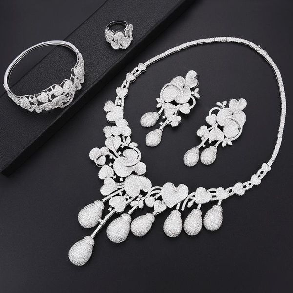 missvikki brand cubic zirconia fashion design bangle earrings necklace ring set prom party, Silver
missvikki brand cubic zirconia fashion design bangle earrings necklace ring set prom party, Silver