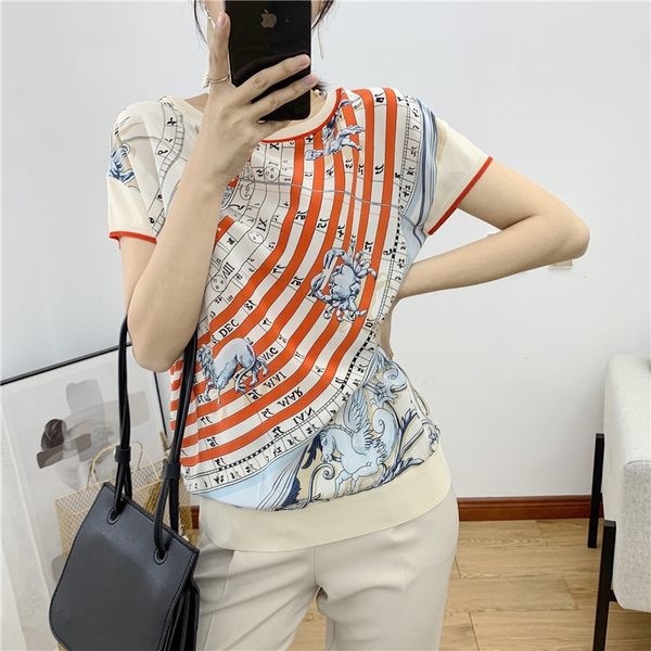 new women's wear in spring summer of 2019 round neck and flat shoulder sleeve constellation printed t-shirt t-shirt silk and silk f1209, White
new women's wear in spring summer of 2019 round neck and flat shoulder sleeve constellation printed t-shirt t-shirt silk and silk f1209, White