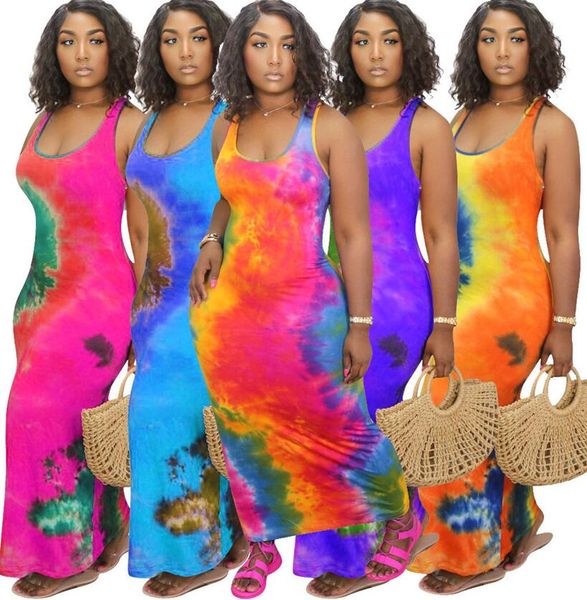new designers tie-dye printed women dresses sleeveless round neck long dress ladies sports casual fashion dresses plus size s-4xl f92910, Black;gray
new designers tie-dye printed women dresses sleeveless round neck long dress ladies sports casual fashion dresses plus size s-4xl f92910, Black;gray