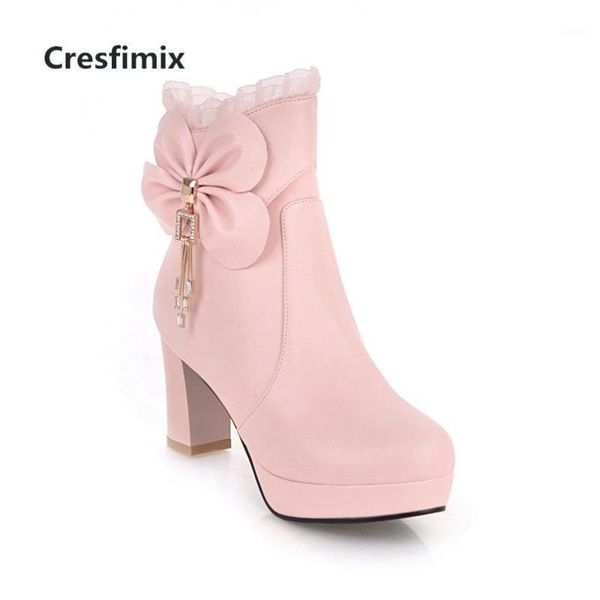 boots cresfimix botas femininas women fashion bow tie pu leather heel lady casual side zipper c30661, Black
boots cresfimix botas femininas women fashion bow tie pu leather heel lady casual side zipper c30661, Black