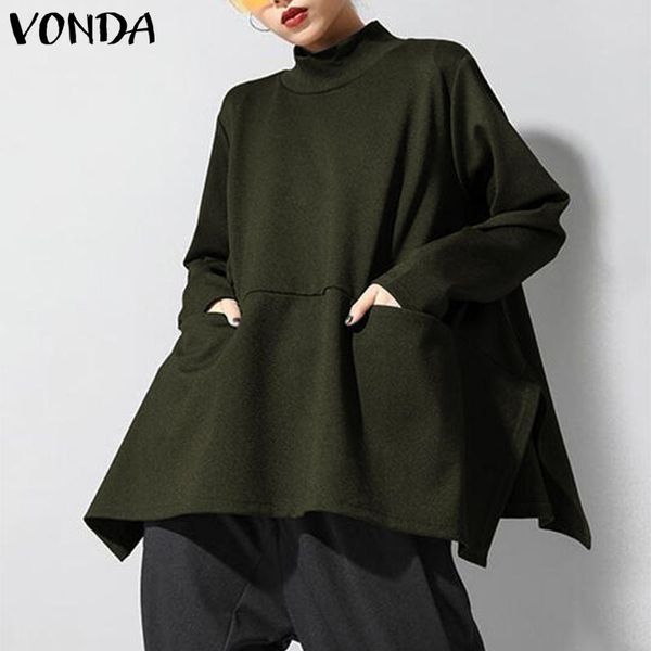 autumn sweatshirts women vonda 2021 plus size casual baggy solid color long sleeve shirts with pocket loose blusas s-5xl, White
autumn sweatshirts women vonda 2021 plus size casual baggy solid color long sleeve shirts with pocket loose blusas s-5xl, White