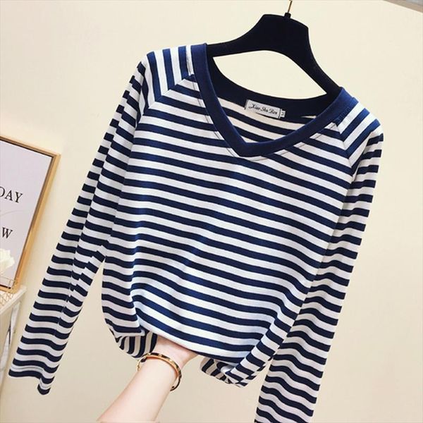 2020 vintage stripe v neck long sleeve t shirt women casual white t shirt female fall tee shirt femme clothes
2020 vintage stripe v neck long sleeve t shirt women casual white t shirt female fall tee shirt femme clothes