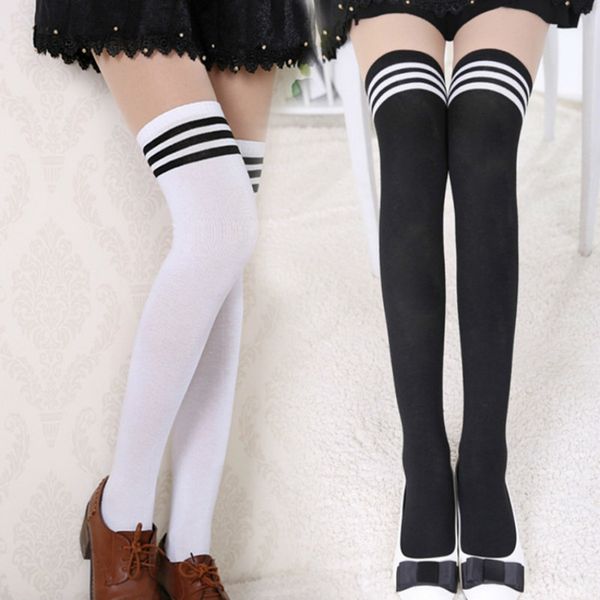 medias black white striped long women thigh high over the stockings for ladies girls warm knee socks, Red;black
medias black white striped long women thigh high over the stockings for ladies girls warm knee socks, Red;black