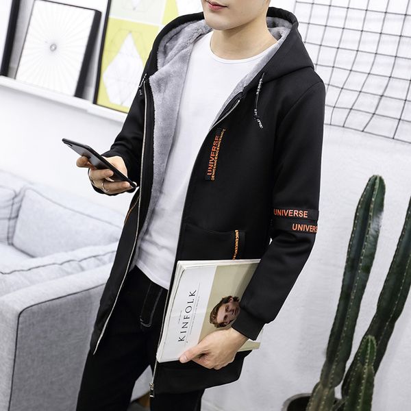 autumn and winter new sweater cardigan men's plush warm large windbreaker slim korean hooded jacket, Tan;black
autumn and winter new sweater cardigan men's plush warm large windbreaker slim korean hooded jacket, Tan;black