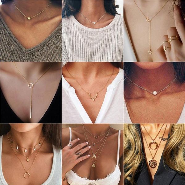 wukalo fashion coin figure shell rose pendant necklace moon crystal choker necklaces women holiday beach statement boho jewelry, Silver
wukalo fashion coin figure shell rose pendant necklace moon crystal choker necklaces women holiday beach statement boho jewelry, Silver