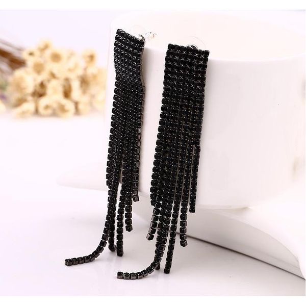 black full rhinestone vintage tassel earrings drop earring quality earrings for women luxury jewelry long da sqcwno beauty888, Silver
black full rhinestone vintage tassel earrings drop earring quality earrings for women luxury jewelry long da sqcwno beauty888, Silver