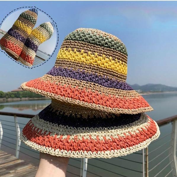 summer women rainbow straw hat summer sun hat visor cap style bucket cap strawhat beach outdoor girl, Blue;gray
summer women rainbow straw hat summer sun hat visor cap style bucket cap strawhat beach outdoor girl, Blue;gray