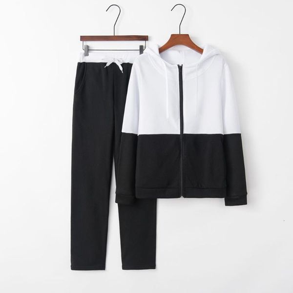 two piece set women's tracksuits autumn women solid color hooded sweatshirt and pant tracksuit sport suit conjunto femenino*31, White;black
two piece set women's tracksuits autumn women solid color hooded sweatshirt and pant tracksuit sport suit conjunto femenino*31, White;black