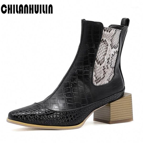 boots fashion mixed color ankle for women quality print leather autumn winter blocky high heels woman shoes1, Black
boots fashion mixed color ankle for women quality print leather autumn winter blocky high heels woman shoes1, Black