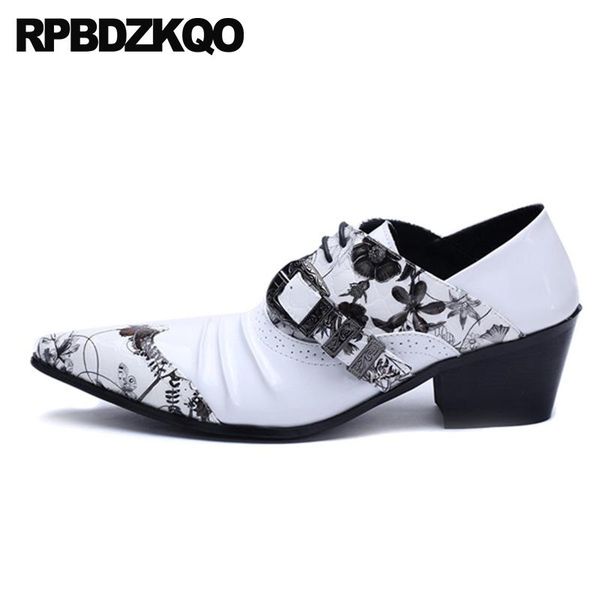 dress shoes high heel men pointed toe big size flower handmade leather monk strap oxfords floral white printed italy metal, Black 
dress shoes high heel men pointed toe big size flower handmade leather monk strap oxfords floral white printed italy metal, Black
