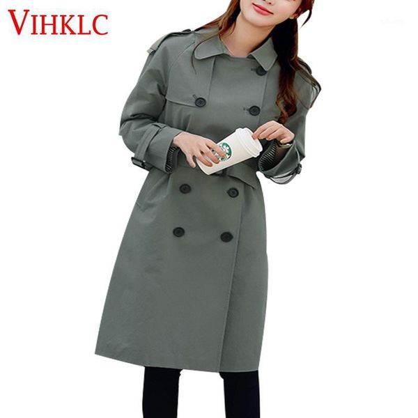 windbreaker female long section spring autumn 2018 new korean version large size casual thin double breasted trench coat z571, Tan;black
windbreaker female long section spring autumn 2018 new korean version large size casual thin double breasted trench coat z571, Tan;black