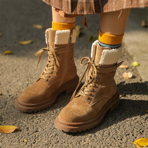 boots pxelena retro cow suede women snow winter warm lace up buckle lambswool square med heels motorcycle biker shoes1, Black
boots pxelena retro cow suede women snow winter warm lace up buckle lambswool square med heels motorcycle biker shoes1, Black