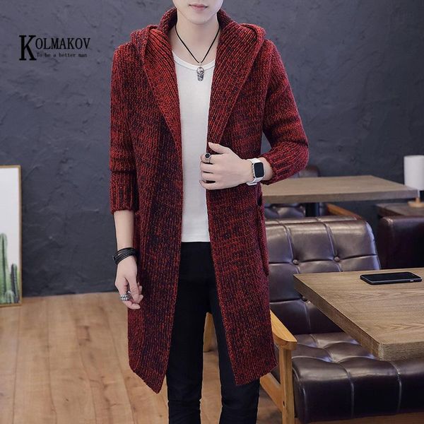 kolmakov autumn/winter men's solid color hooded long cardigan korean version slim knitted sweater coat male 3 color size -3xl, White;black
kolmakov autumn/winter men's solid color hooded long cardigan korean version slim knitted sweater coat male 3 color size -3xl, White;black