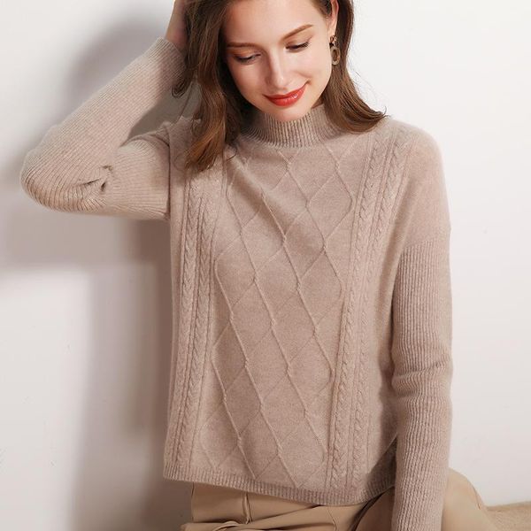 smpevrg cashmere sweater women sweaters and pullover long sleeve half high collar female pullover knitted sweater jumper clothes1, White;black
smpevrg cashmere sweater women sweaters and pullover long sleeve half high collar female pullover knitted sweater jumper clothes1, White;black