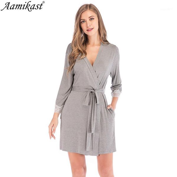 aamikast modal lace womens robe 3/4 sleeve solid loose v neck self belt bathrobe night robes night grow kimono robe pajama1, Black;red
aamikast modal lace womens robe 3/4 sleeve solid loose v neck self belt bathrobe night robes night grow kimono robe pajama1, Black;red