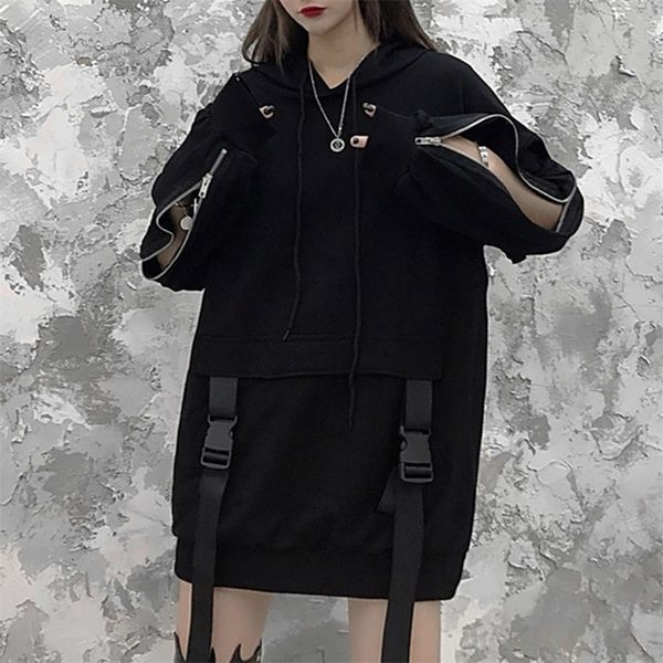 rosetic zipper deign gothic women hoodie hooded plus size loose sweatshirt pullover streetwear black hoodies drawstring 201204
rosetic zipper deign gothic women hoodie hooded plus size loose sweatshirt pullover streetwear black hoodies drawstring 201204