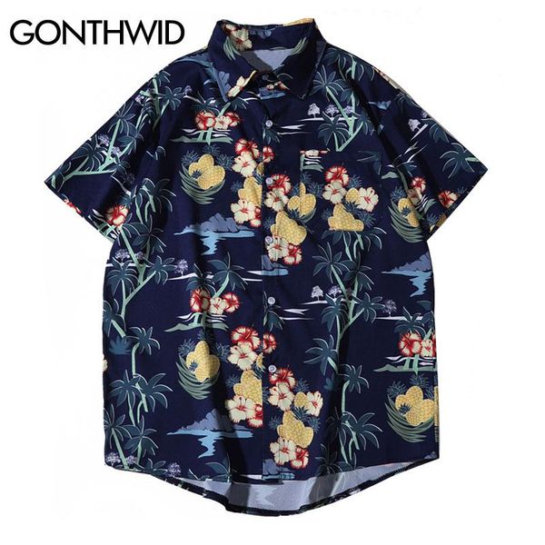 gonthwid pineapple flowers palm trees print hawaii beach camp shirts men summer short sleeve hawaiian shirt casual button, White;black
gonthwid pineapple flowers palm trees print hawaii beach camp shirts men summer short sleeve hawaiian shirt casual button, White;black