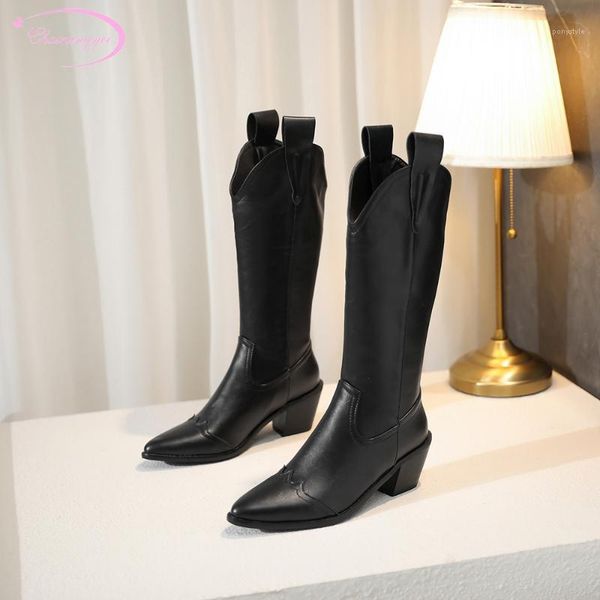 boots street style pointed toe knee-high fashion apricot black brown slip-on high heel thick riding women shoes1
boots street style pointed toe knee-high fashion apricot black brown slip-on high heel thick riding women shoes1