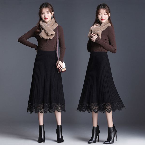 new autumn 2021 and mid-female winter sewing lace all-match high fine a-line skirt y307 h4yw, Black
new autumn 2021 and mid-female winter sewing lace all-match high fine a-line skirt y307 h4yw, Black